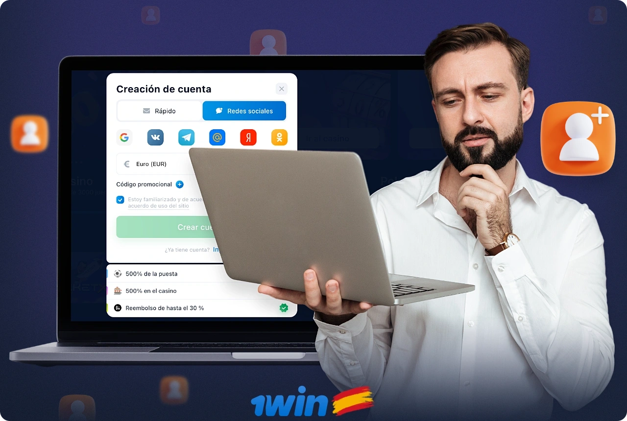 Los usuarios españoles necesitan crear una cuenta 1win para apostar y jugar a juegos de casino online por dinero real