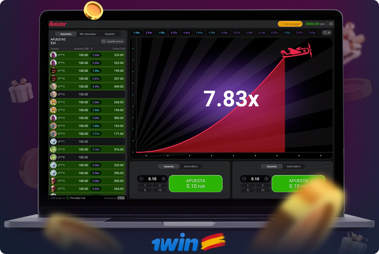 Juego en línea Aviator con ganancias instantáneas disponible para todos los usuarios de 1win España